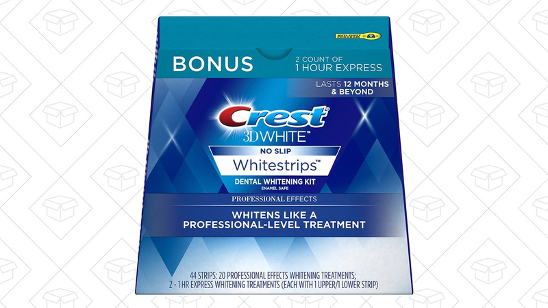 20 Tratamientos de tiras blanqueadoras Crest 3D + Dos tratamientos exprés de 1 hora | $29 | Amazon | Usa el código 10CRESTPE22 y el cupón de $5